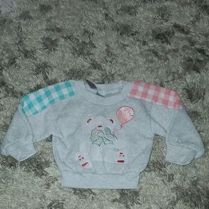 Vintage Small Steps 18 Month Sweatshirt Bear Holding Balloon